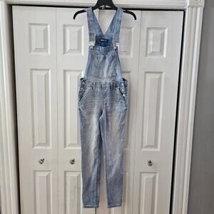 Blue Spice Women's Blue Bib Light Wash Distressed Overalls Jumpsuit Size 5